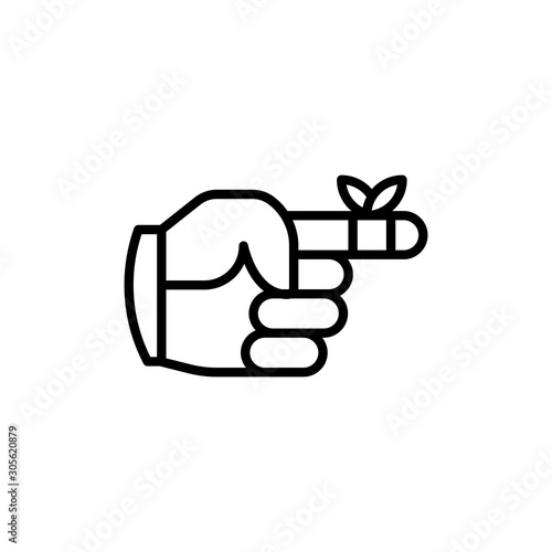 Finger Bandage Vector Line Icon