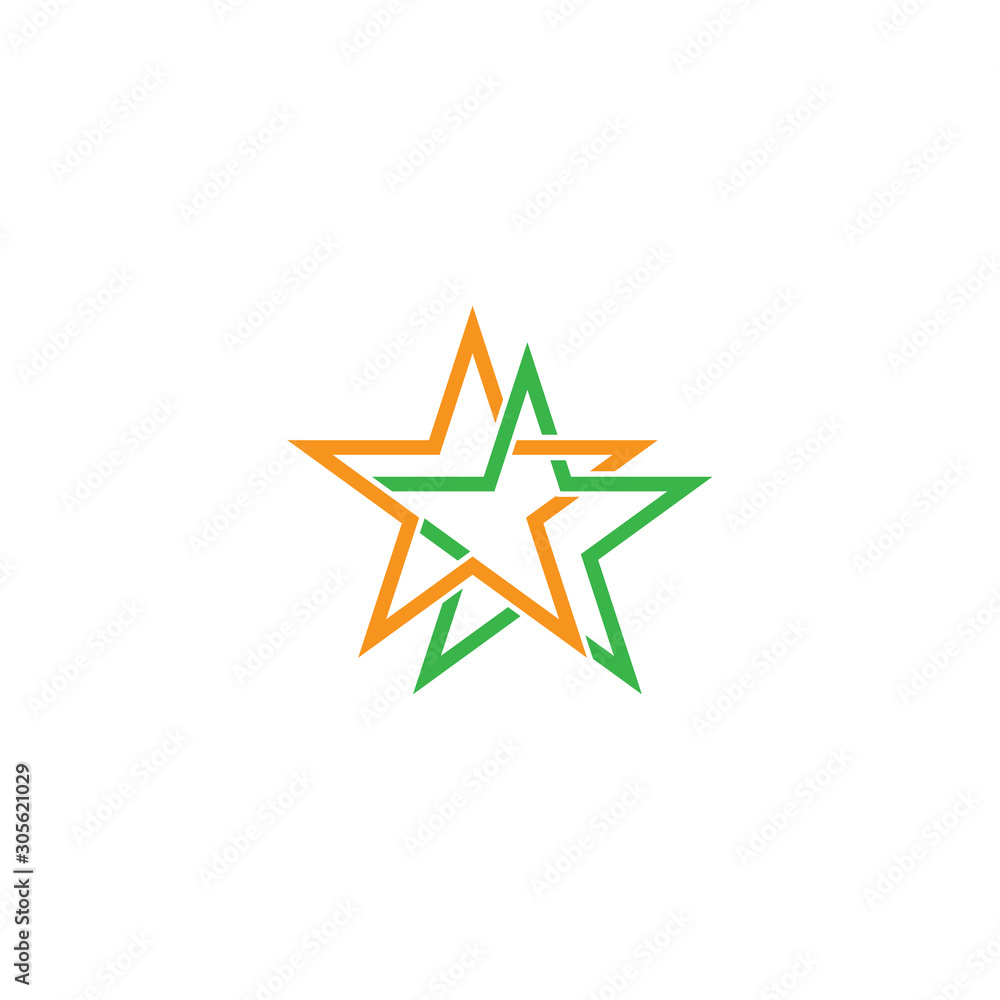 Abstract star icon design template vector isolated Abstract star icon design template vector isolated