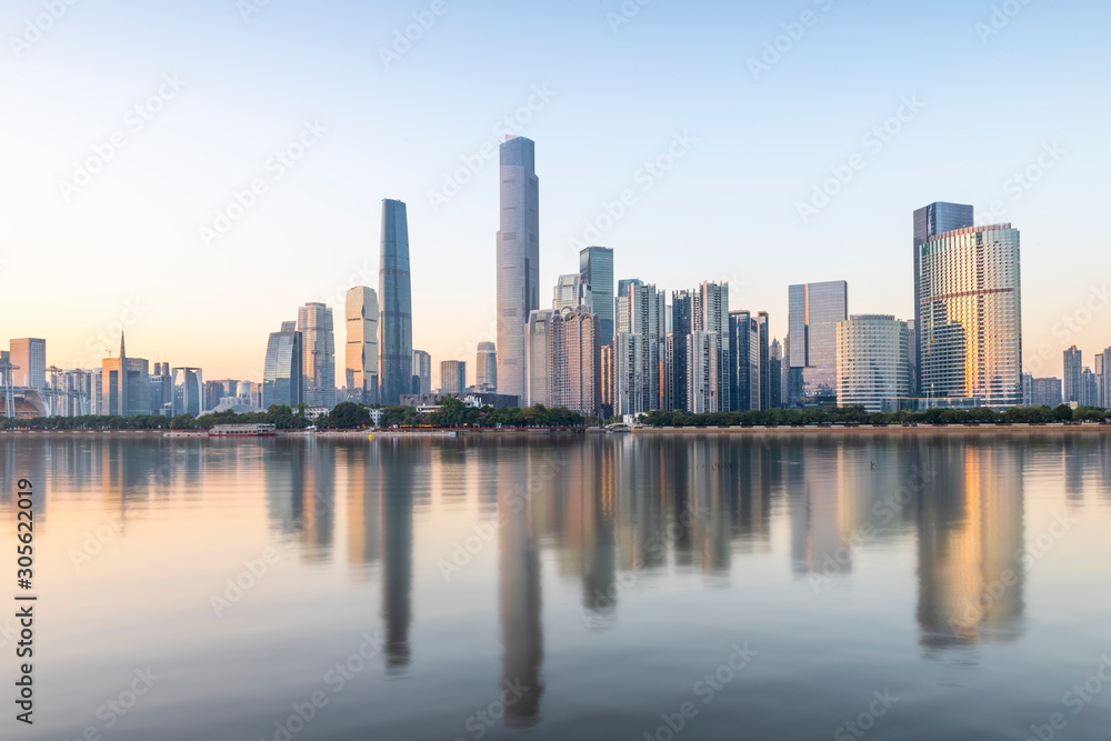 Fototapeta premium Piękne krajobrazy miasta, Guangzhou, Chiny
