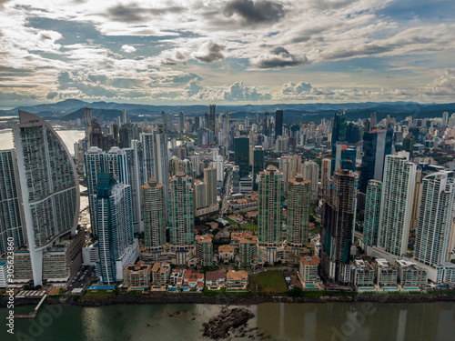 Beautiful aerial view of Panama City Skyscrapers  © Gian