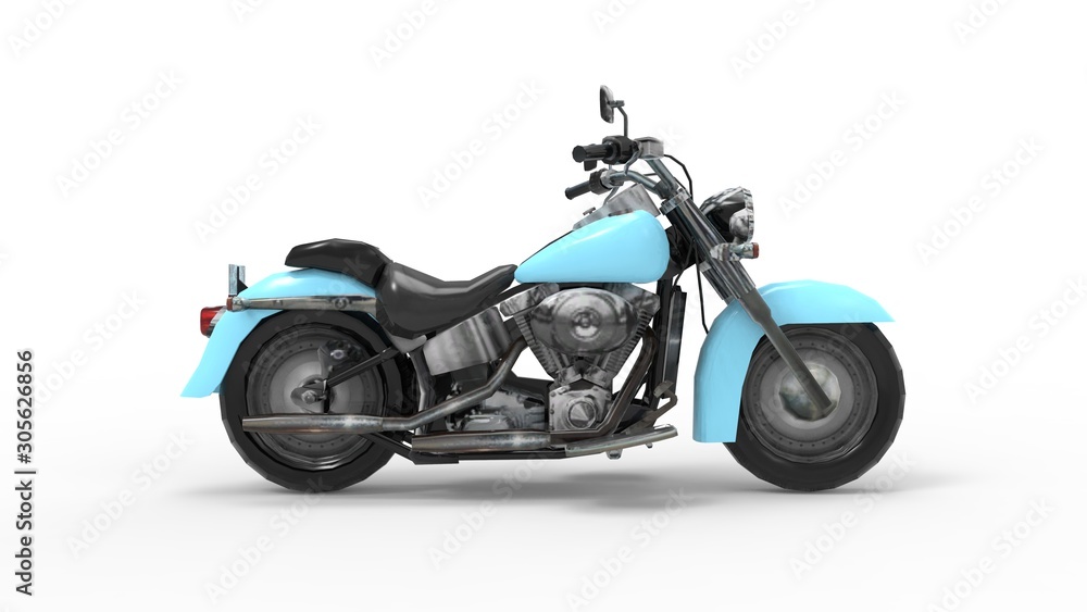 3d rendering of a cruiser motorcycle isolated in a white studio background 3d rendering of a cruiser motorcycle isolated in a white studio background
