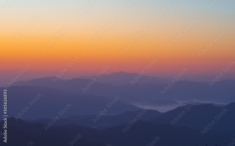 Fototapeta premium Morning light, sunrise on the mountain - morning nature