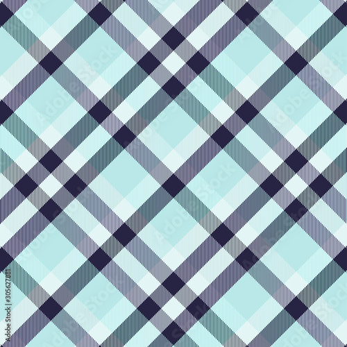 Tartan blue and cyan seamless pattern.