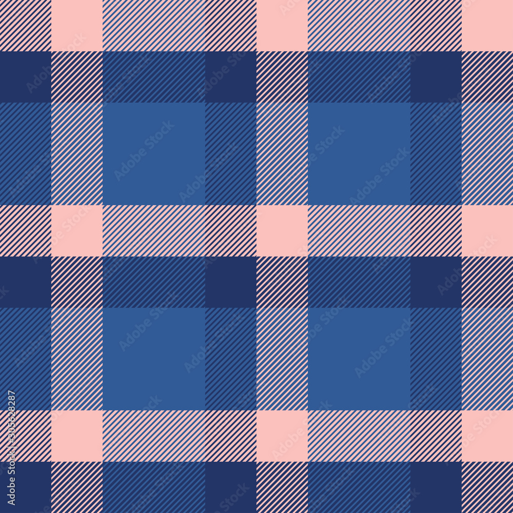 Tartan blue and pink seamless pattern. Tartan blue and pink seamless pattern.