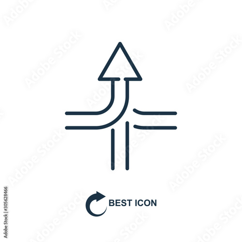 Consolidation icon in line style, vector illustration