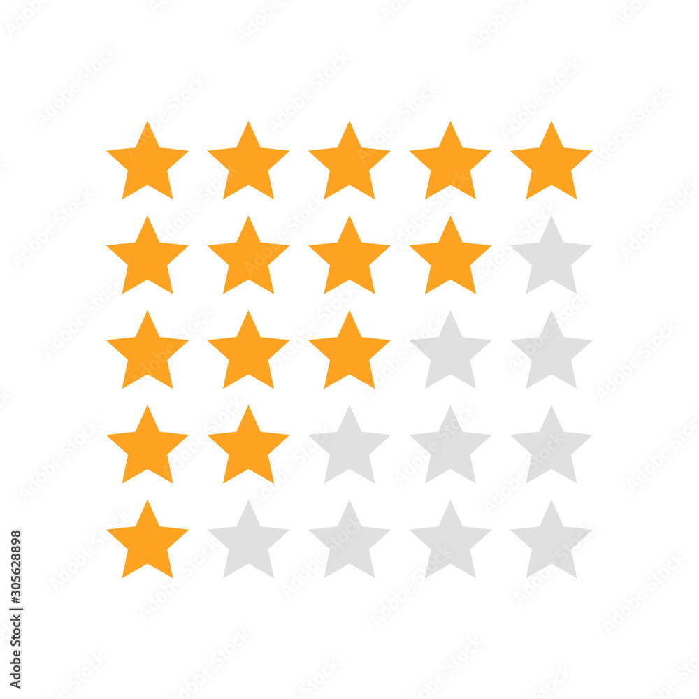 5 star rating icon vector illustration eps10. 5 star rating icon vector illustration eps10.