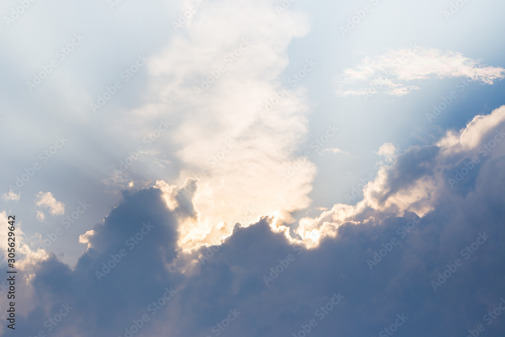 Sky with clouds at sunset after the rainstorm Sky with clouds at sunset after the rainstorm