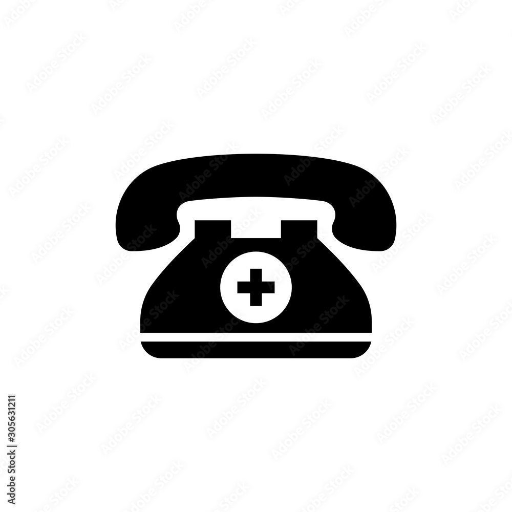 Emergency Call Vector Glyph Icon Emergency Call Vector Glyph Icon