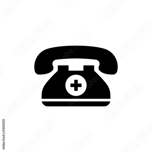 Emergency Call Vector Glyph Icon