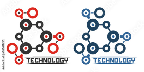 Technological conception workflow. Vector technology background template.