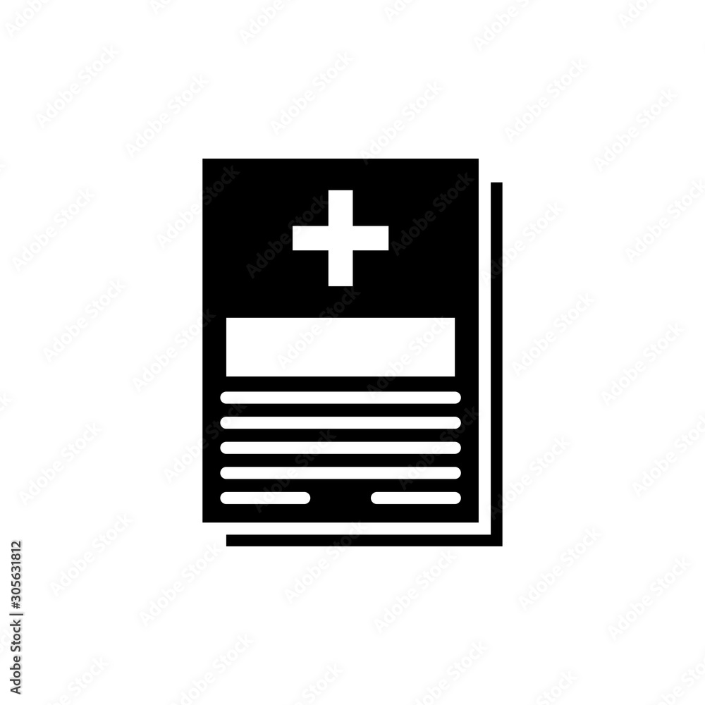 Prescription Vector Glyph Icon Prescription Vector Glyph Icon