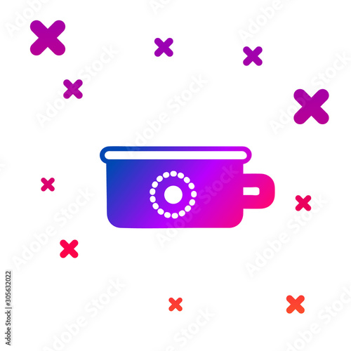 Color Baby potty icon isolated on white background. Chamber pot. Gradient random dynamic shapes. Vector Illustration