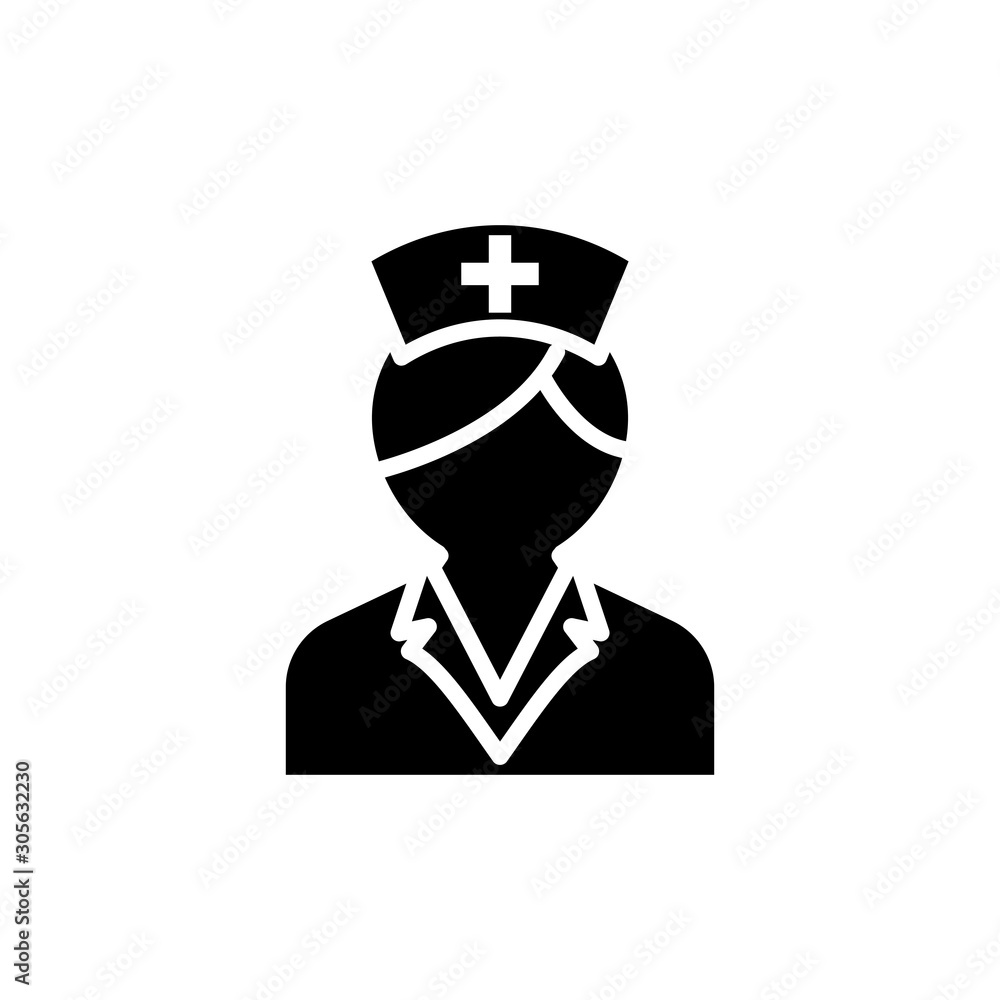Nurse Vector Glyph Icon