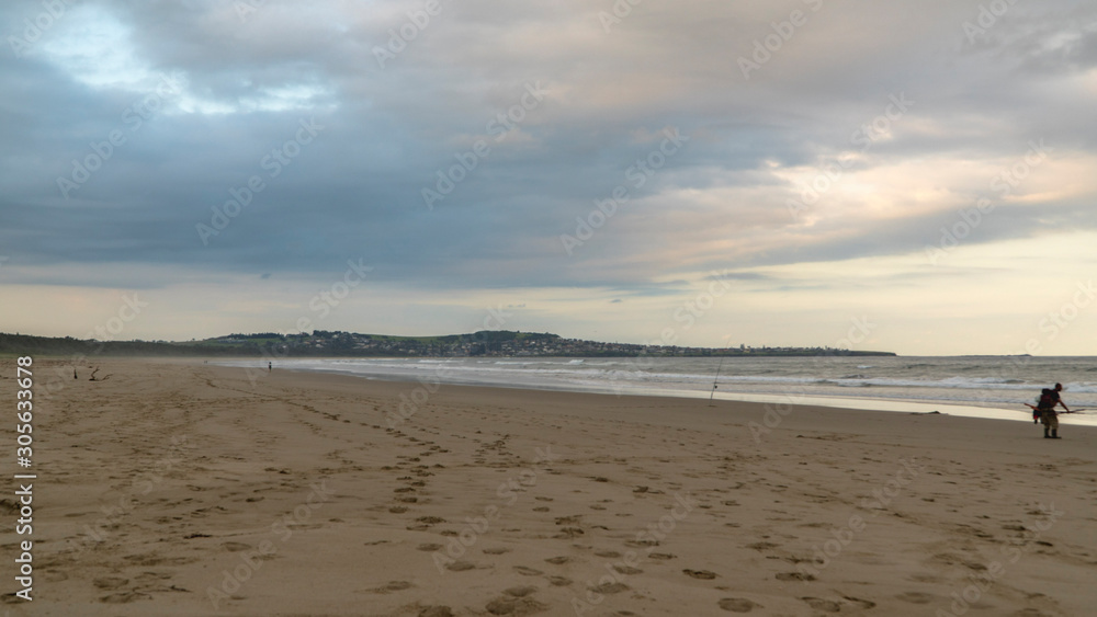 clouds over the beach