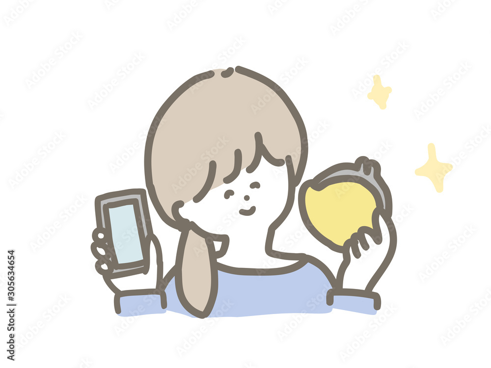 黄色い財布を持った若い主婦 黄色い財布を持った若い主婦