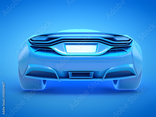 3d rendered illustration of a blue sports car © Sebastian Kaulitzki