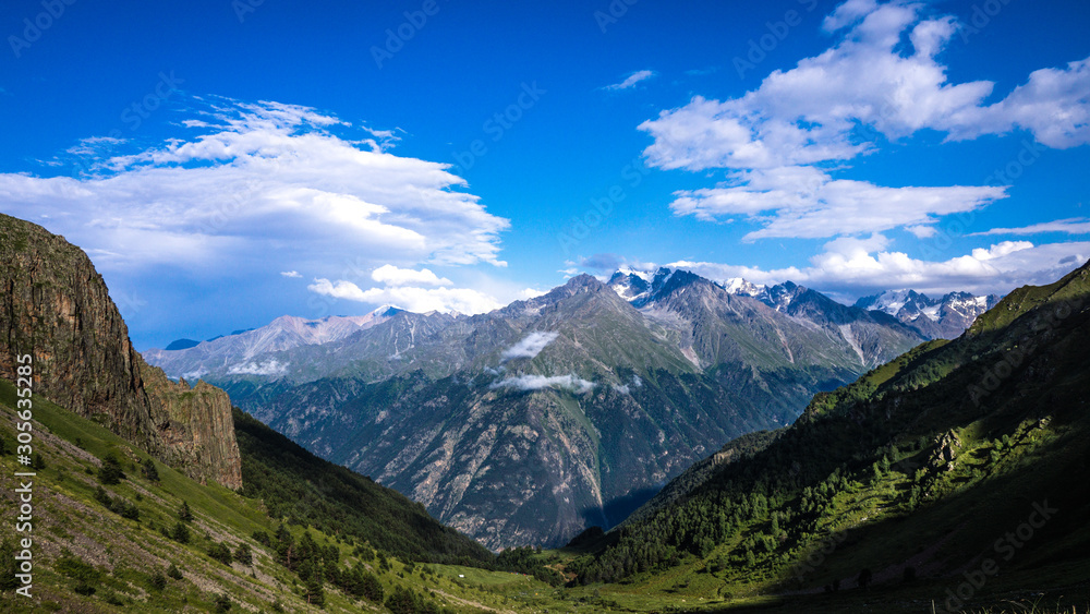 landscape with mountains and blue sky landscape with mountains and blue sky