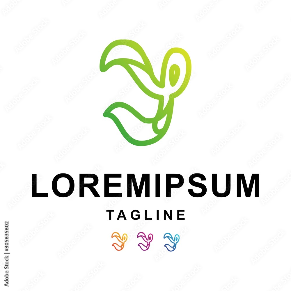 colorful letter y logo design with line colorful letter y logo design with line