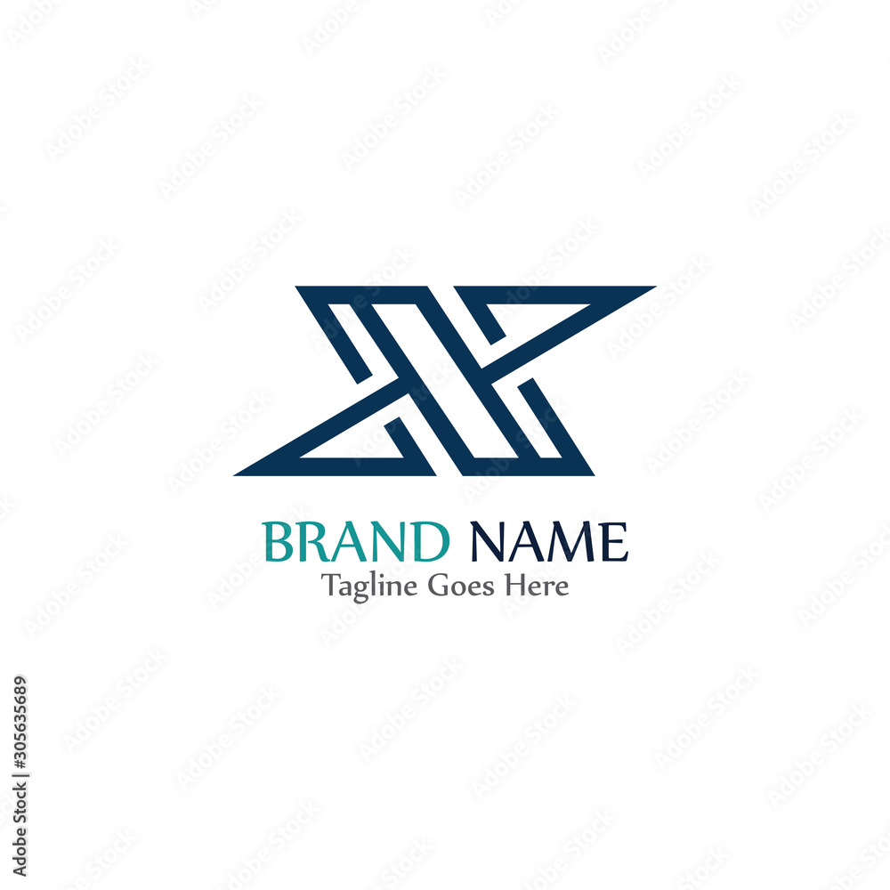 Simple and modern logo of letter X creative design