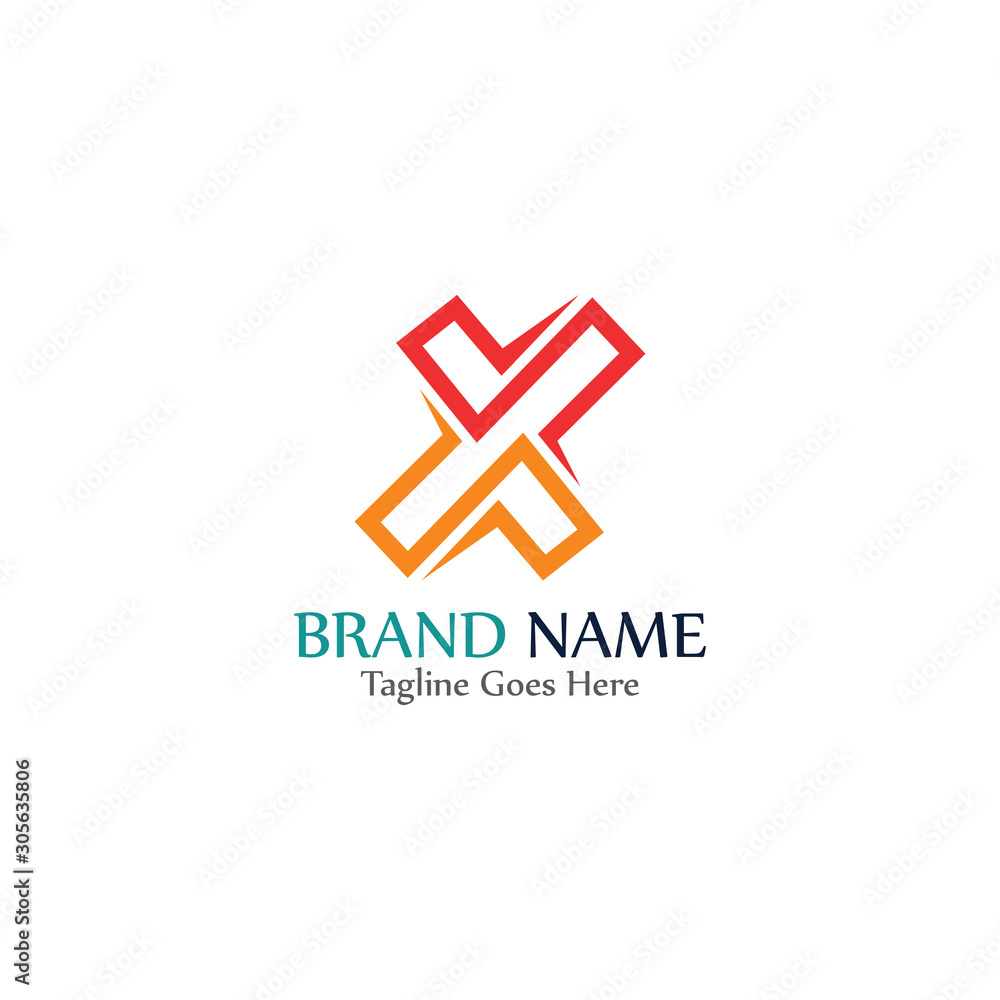 Simple and modern logo of letter X creative design Simple and modern logo of letter X creative design