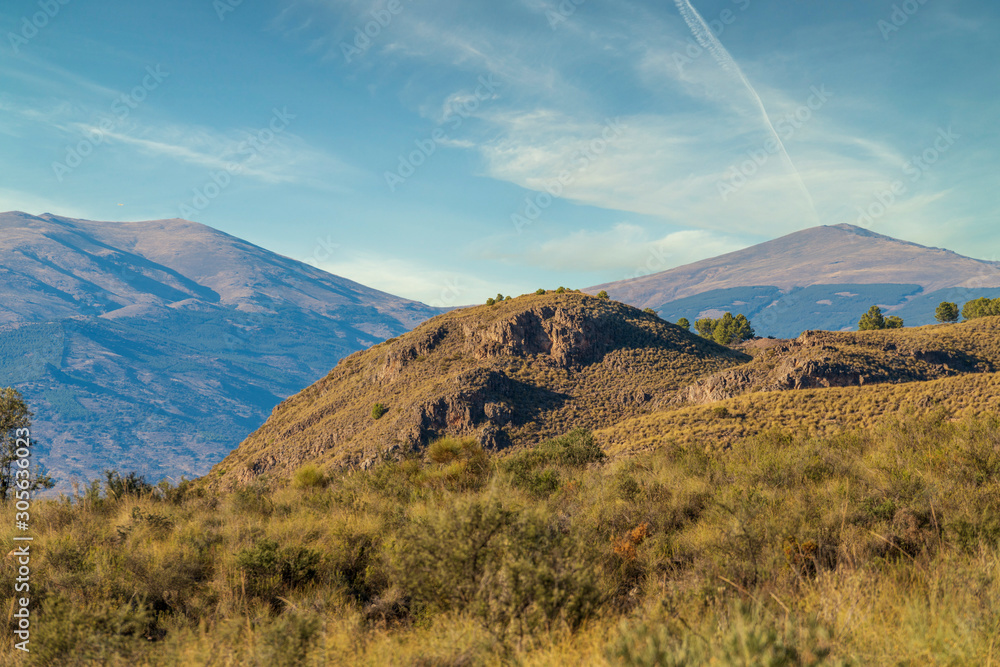 Obraz premium Mountainous landscape of the Alpujarra near Berja