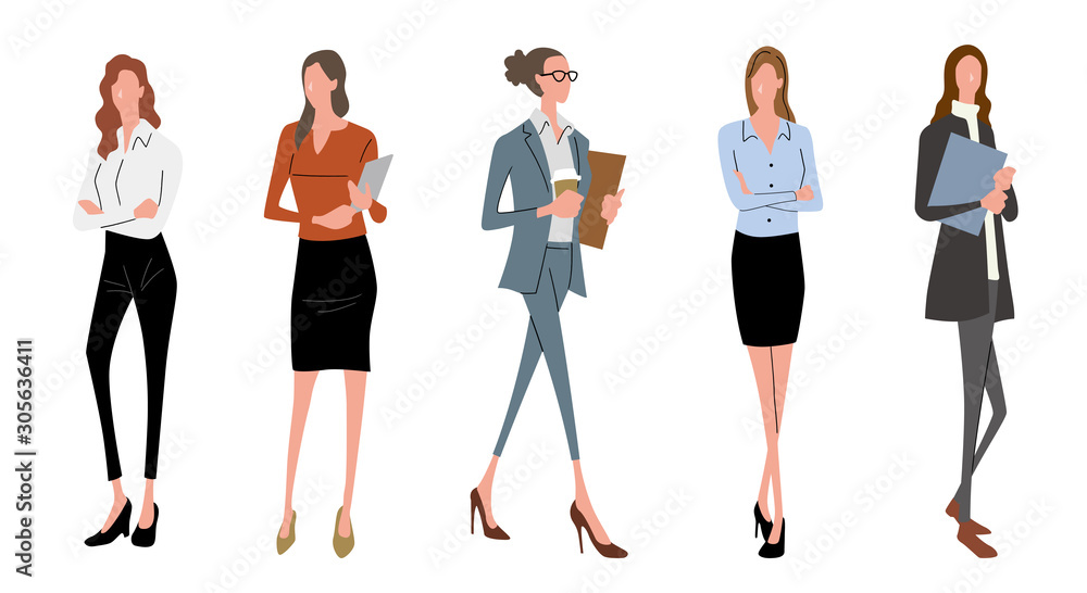 Illustration material: business scene, woman, fashion Illustration material: business scene, woman, fashion