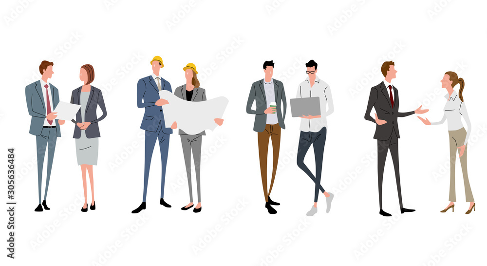 Illustration material: business scene, conversation, communication Illustration material: business scene, conversation, communication