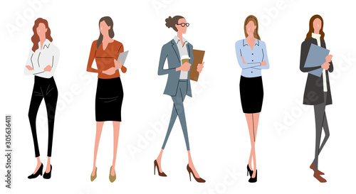 Illustration material: business scene, woman, fashion