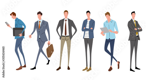 Illustration material: business scene, men, fashion
