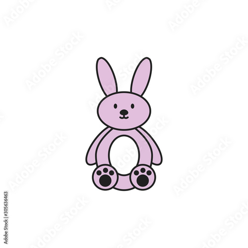 toy bunny animal fill style icon