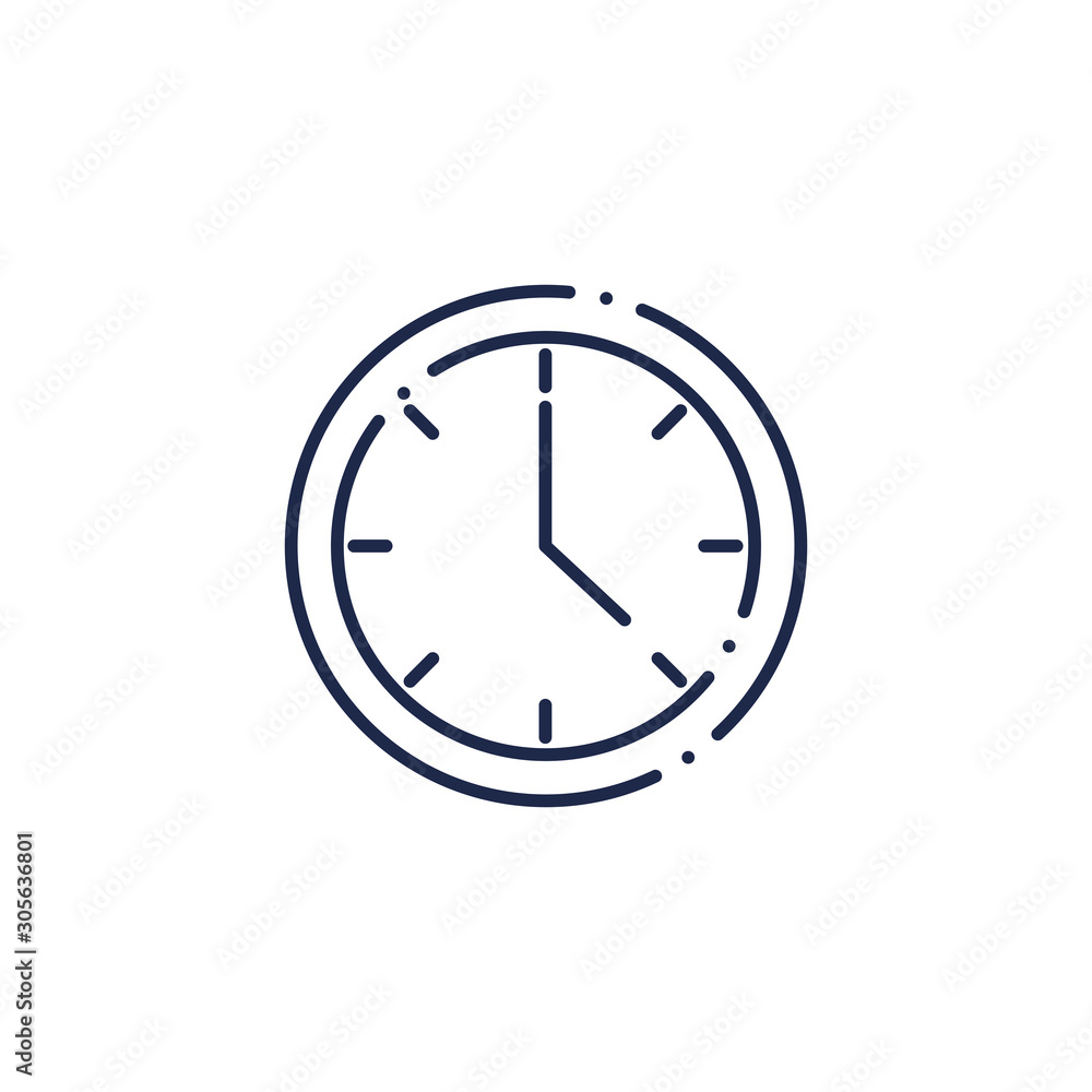 time clock line style icon time clock line style icon
