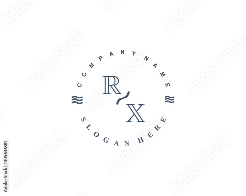  Initial RX vintage logo template