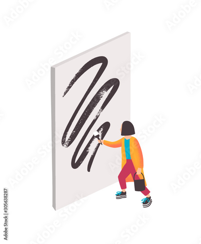 Modern artist vector illustration