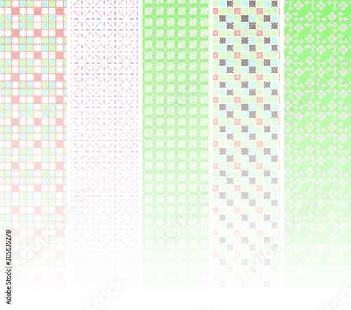 Set of colorful seamless patterns