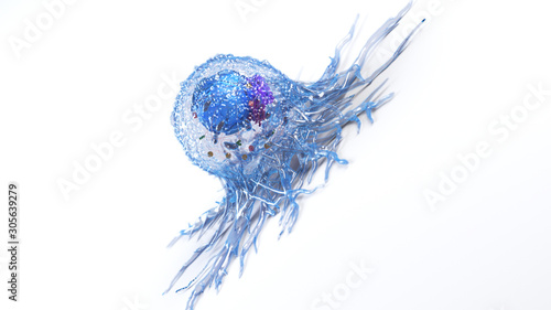 Fotografia 3d rendered illustration of the anatomy of a cancer cell