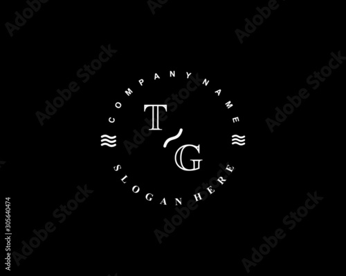  Initial TG vintage logo template