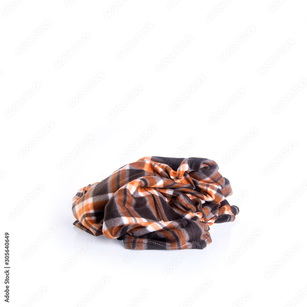 Fototapeta premium blanket or soft warm blanket on background.