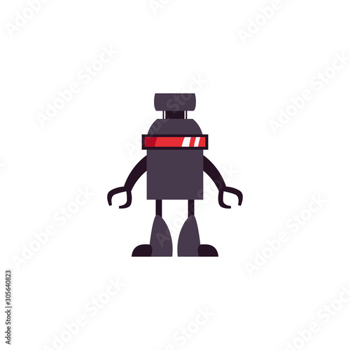 humanoid robot flat style icon