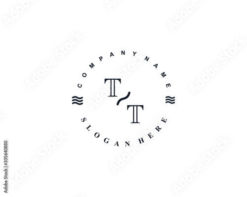  Initial TT vintage logo template