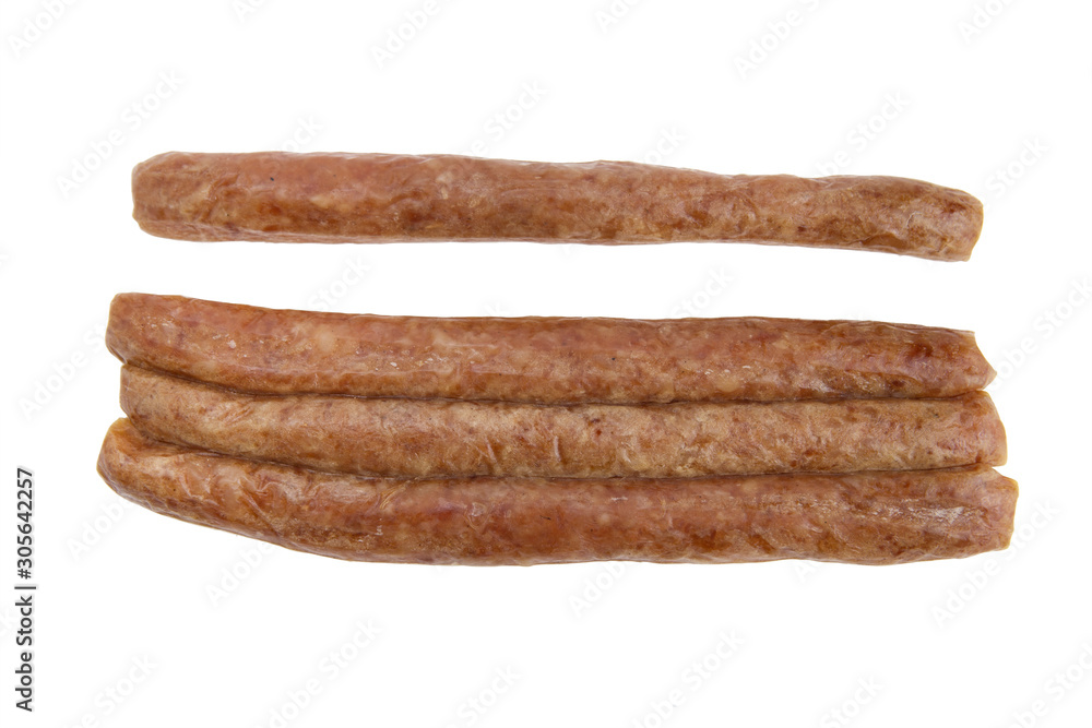 Chinese sausage from fish isolated on white background. Clipping path. Chinese sausage from fish isolated on white background. Clipping path.
