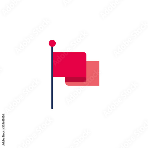 vote flag flat style icon