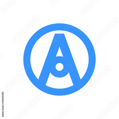Free Download Letter A target logo. Vector circle letter A icon. Stock illustration - GFXLoad