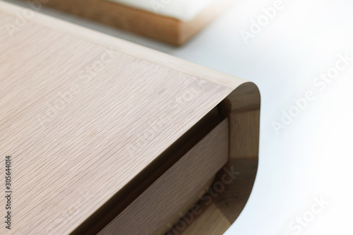 Close up wooden furniture, Oak wood Chair, Furniture detail for interior