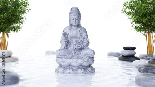 3d rendered spa illustration - buddha statue