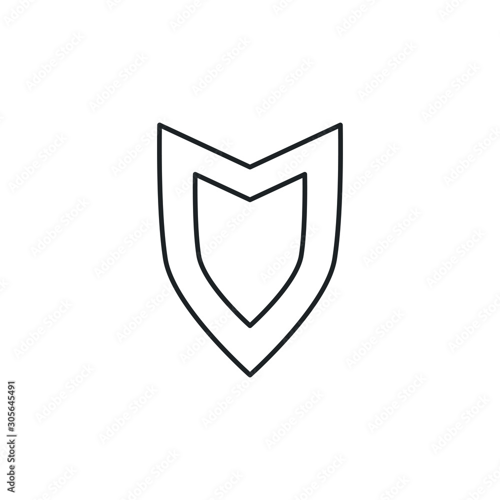 medieval shield with flat style icon medieval shield with flat style icon