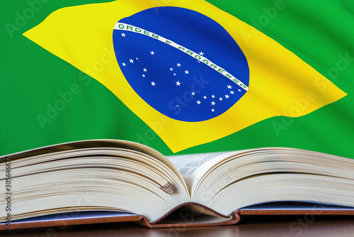 Wooden gavel and law books in lawyers office