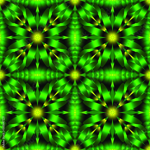 eamless endless pattern of green and yellow colors for fabric or ceramic