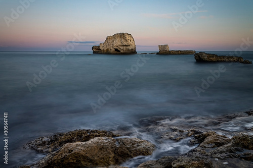 Sunset on the rocks of the two brothers