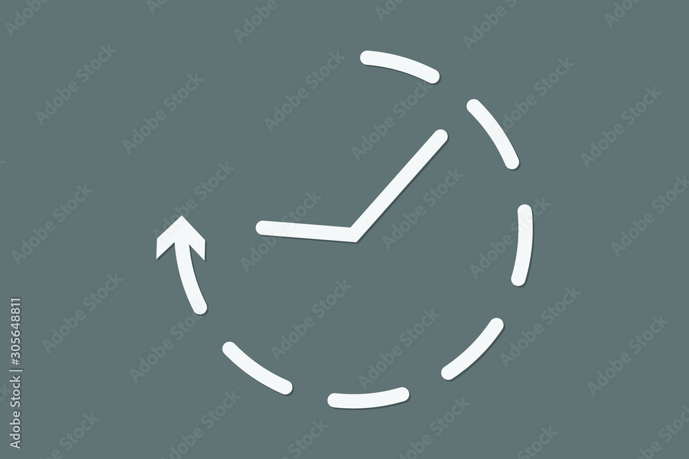 Fast delivery icon with time and arrow sign on dark background vector illustration Fast delivery icon with time and arrow sign on dark background vector illustration