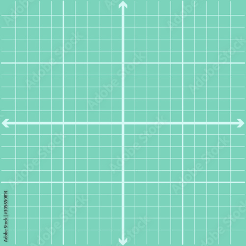 Graph page vector with axis lines using blue color for education illustration